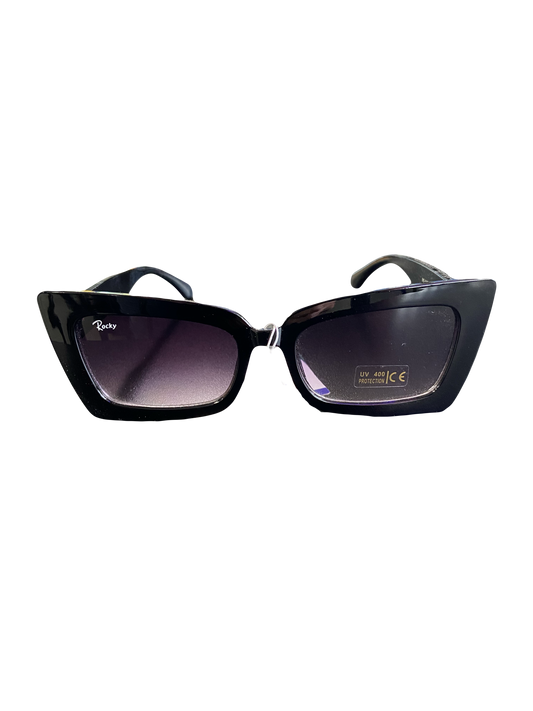 style 003 black angular frame sunglasses