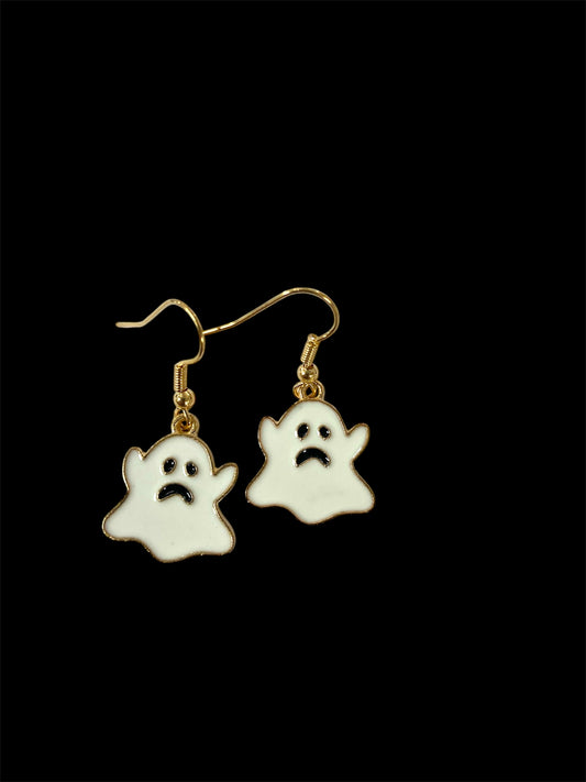 Halloween Ghost Enamel Earrings