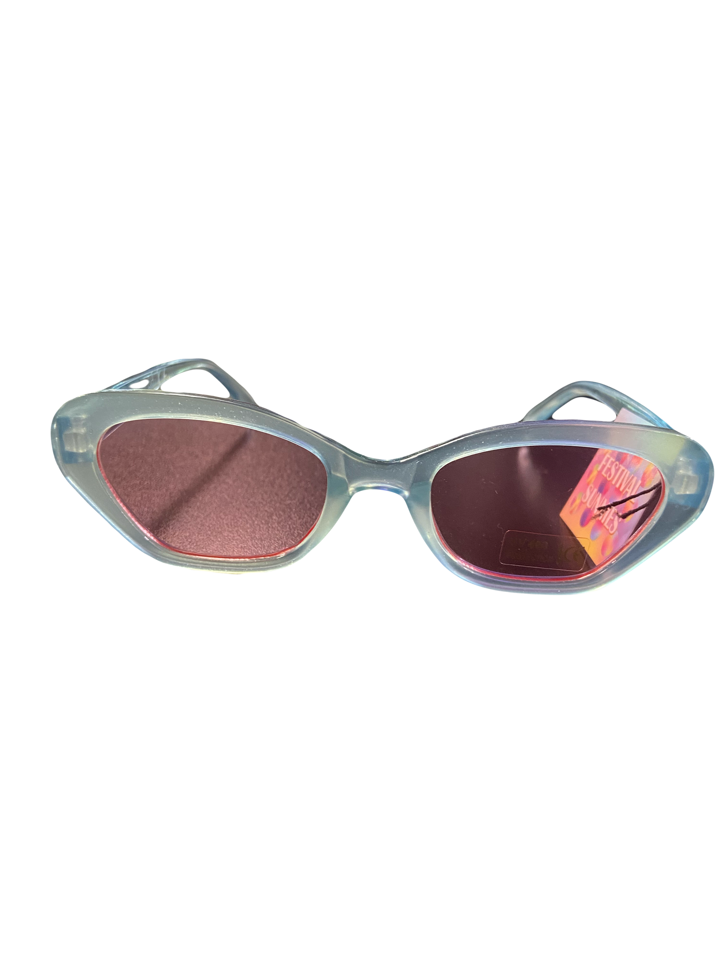 style 013 small butterfly pastel blue/pink sunglasses