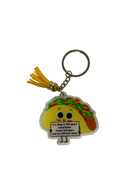 emotional support taco keychain