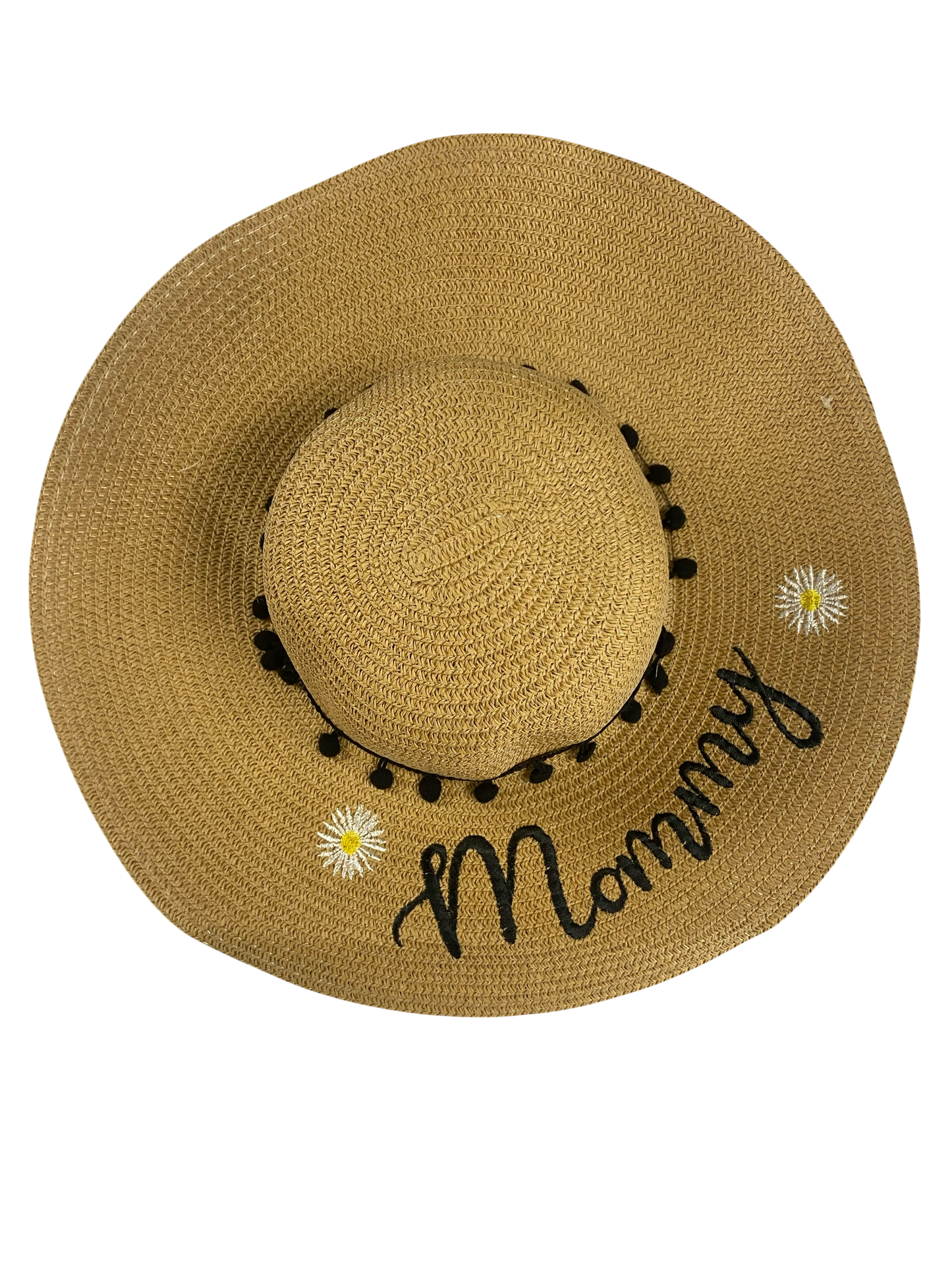 Tan Straw Mommy Daisy Sun Hat