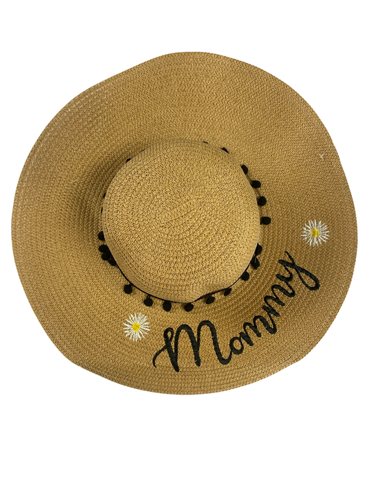 Tan Straw Mommy Daisy Sun Hat