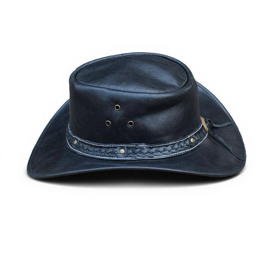 Lure Leather - black cowboy hat style #003