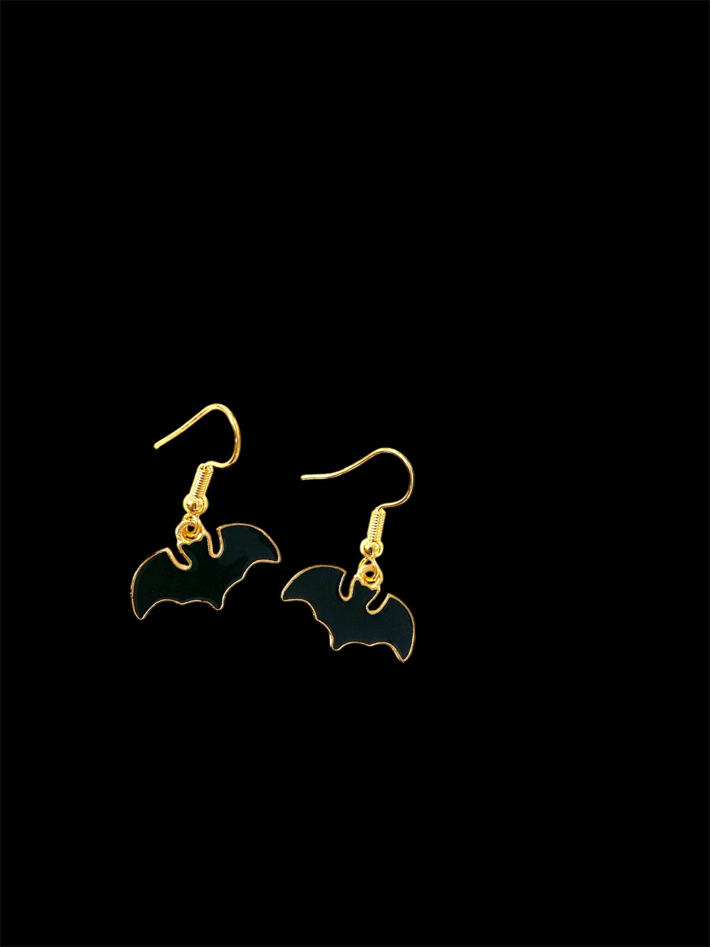 Halloween Bat Enamel Earrings