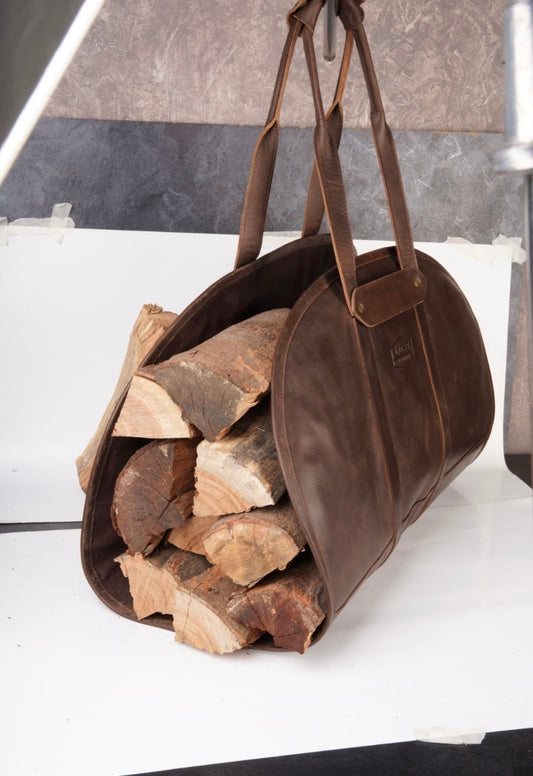 Lure Leather - firewood carrier bag