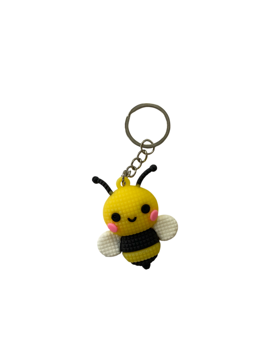 quilted bumble bee keychain