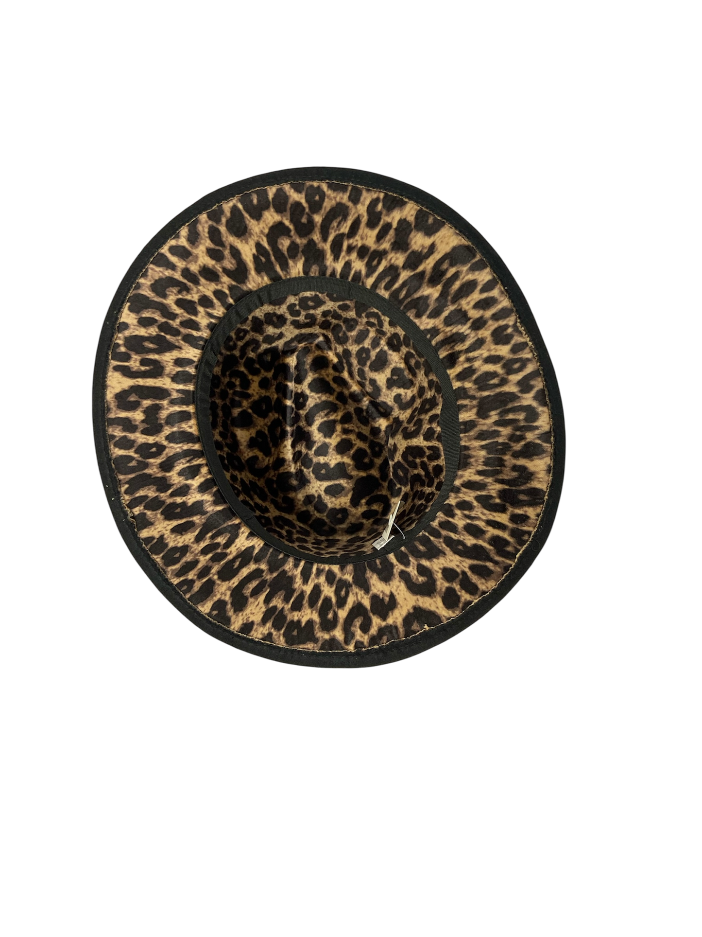 Black Brimmed Hat, Cheetah Print Interior