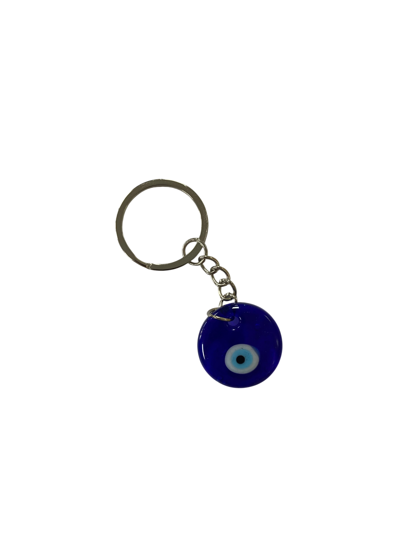glass evil eye keychain