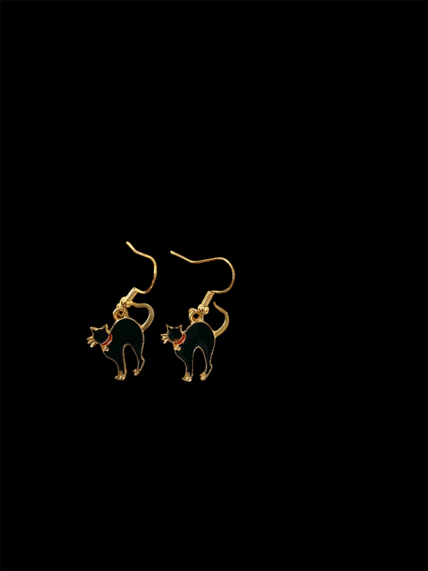 Halloween Black Cat Earrings