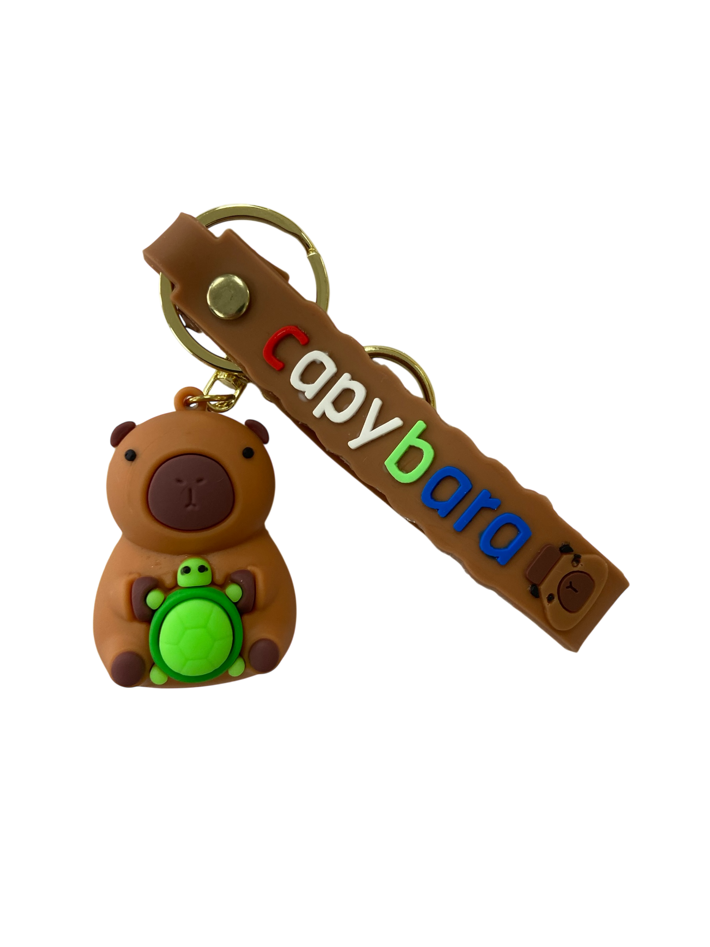 turtle friend & capybara character keychain
