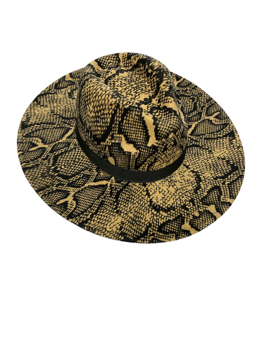 Snake Skin Felt Brim Hat