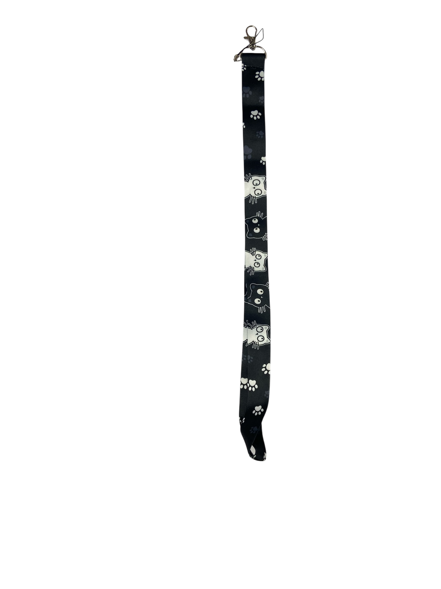 black & white cats lanyard
