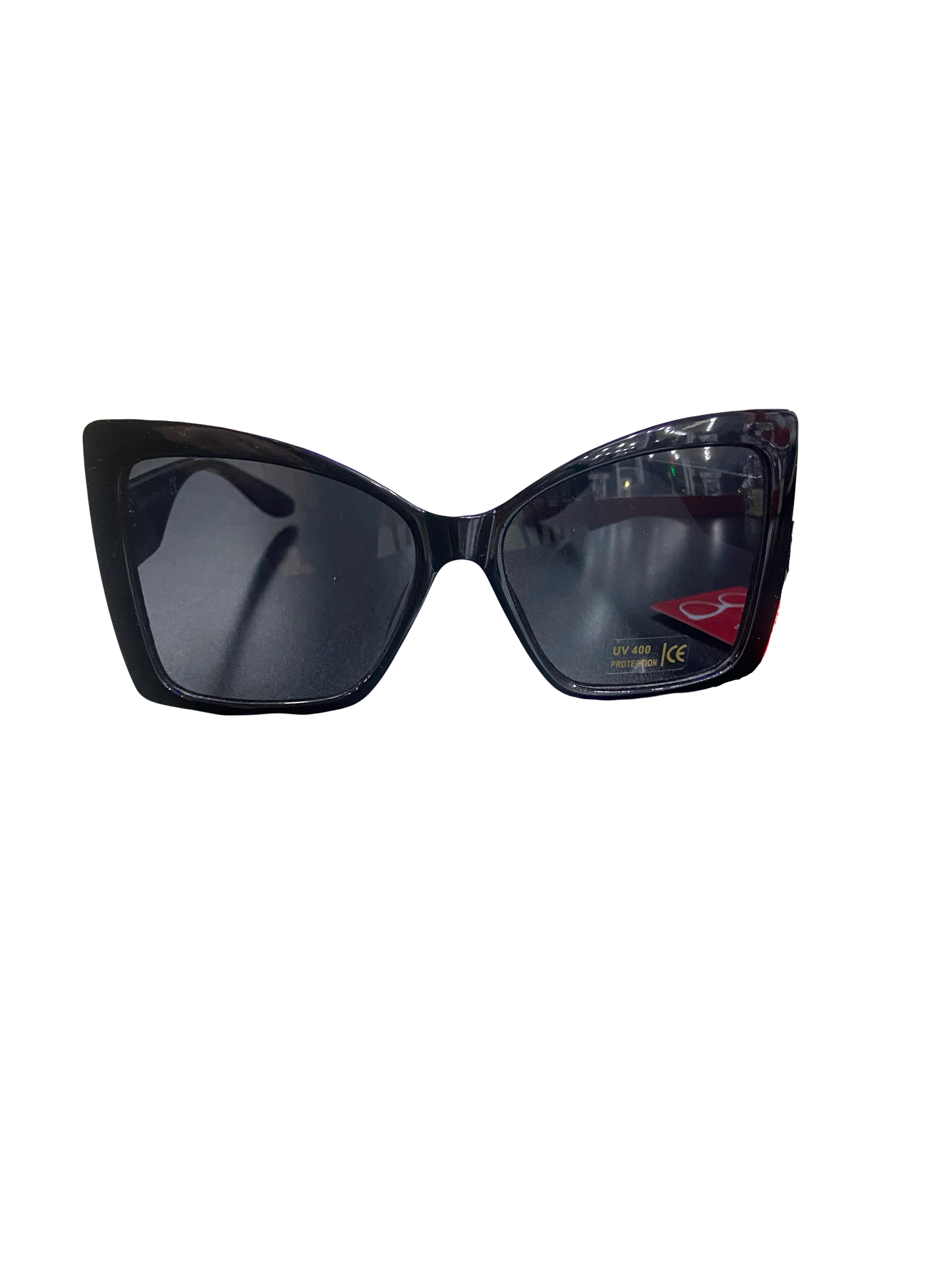 style 015 extra large square cat eye black sunglasses