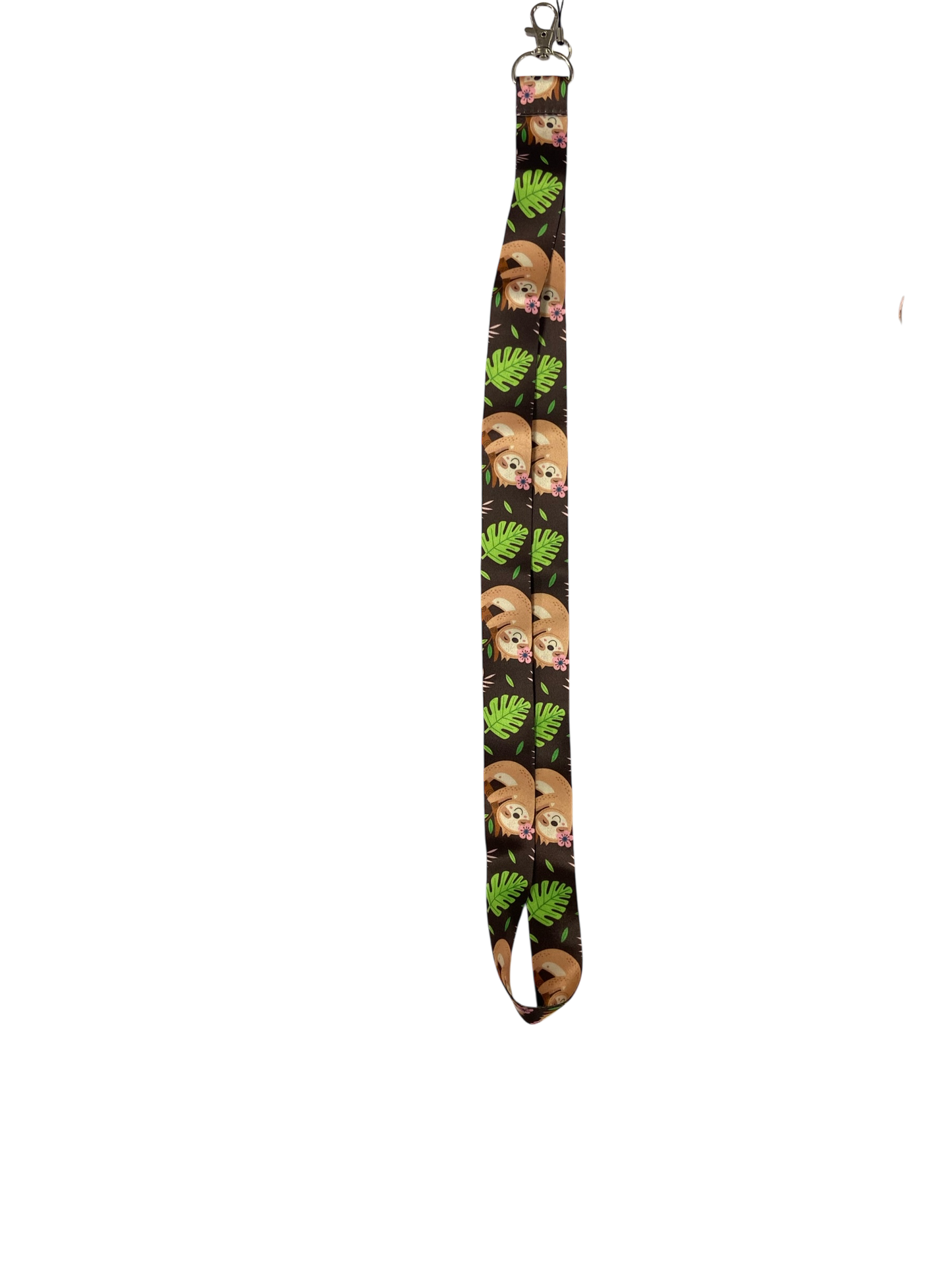 sloth print lanyard