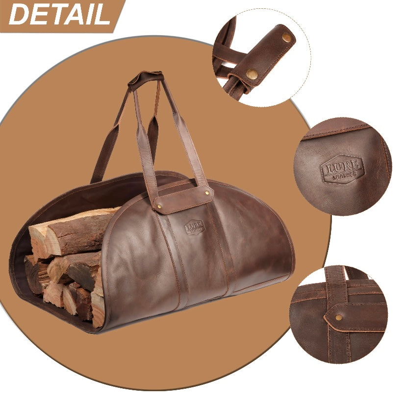Lure Leather - firewood carrier bag